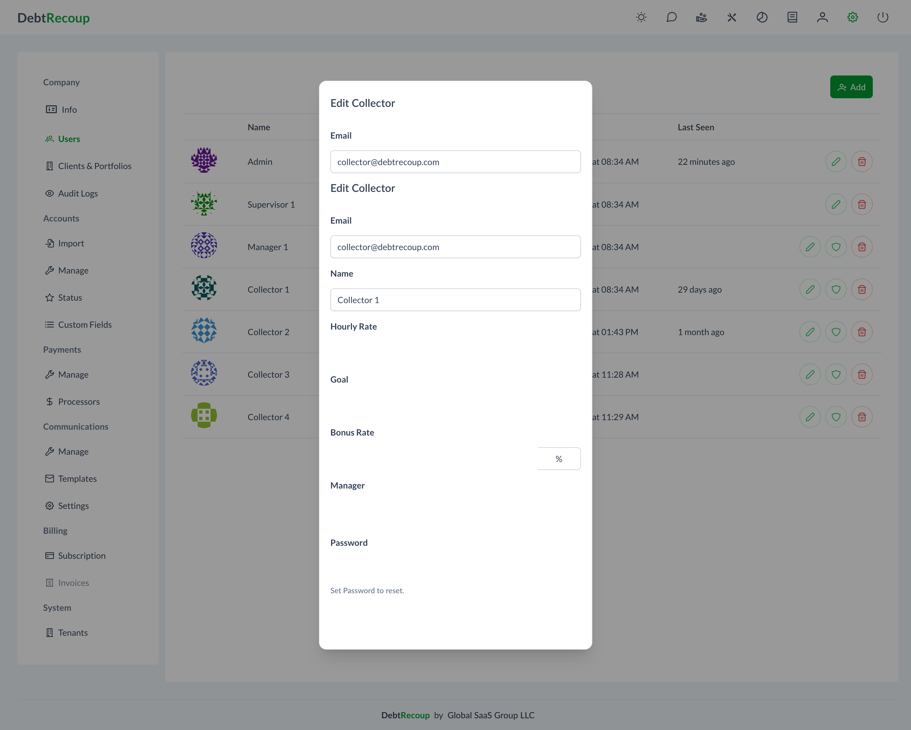 Edit User Form